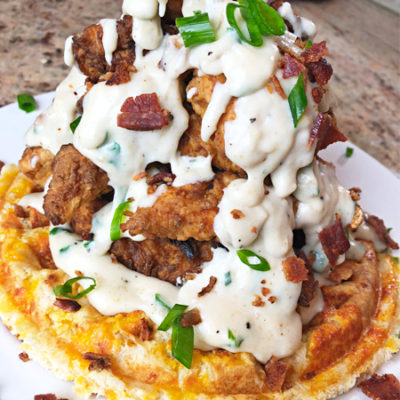 Chicken and Waffle with Gravy Recipe
