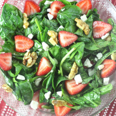Best Strawberry and Feta Spinach Salad!